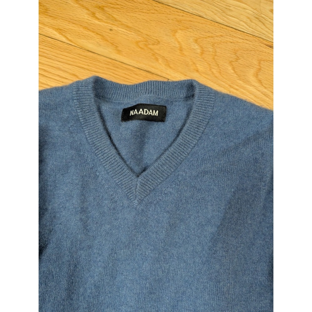 NAADAM The Original Cashmere Sweater Size xxs Blue V Neck - Picture 2 of 4
